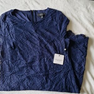NWT Laundry Navy Blue Lace Dress